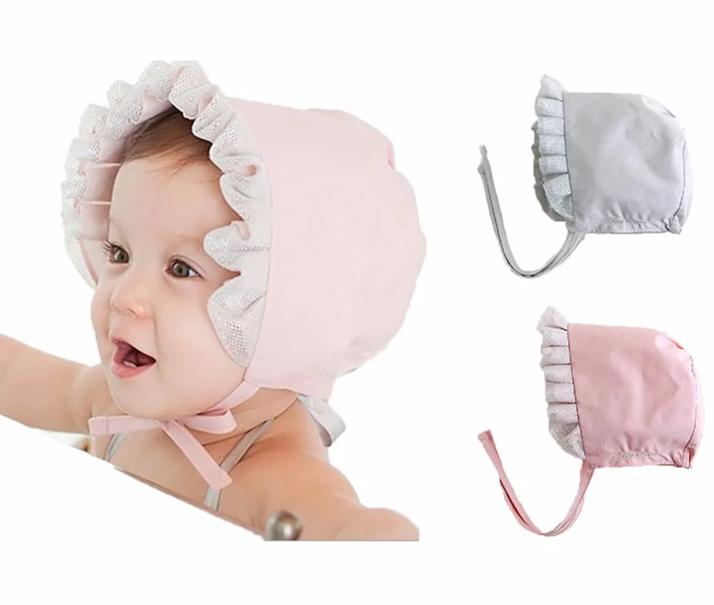 

Cute Dear Girls Infant Baby Newborn Kids Lace Bucket Hat New Children Cap Fashion Beanie Hair Accessories Photography Props