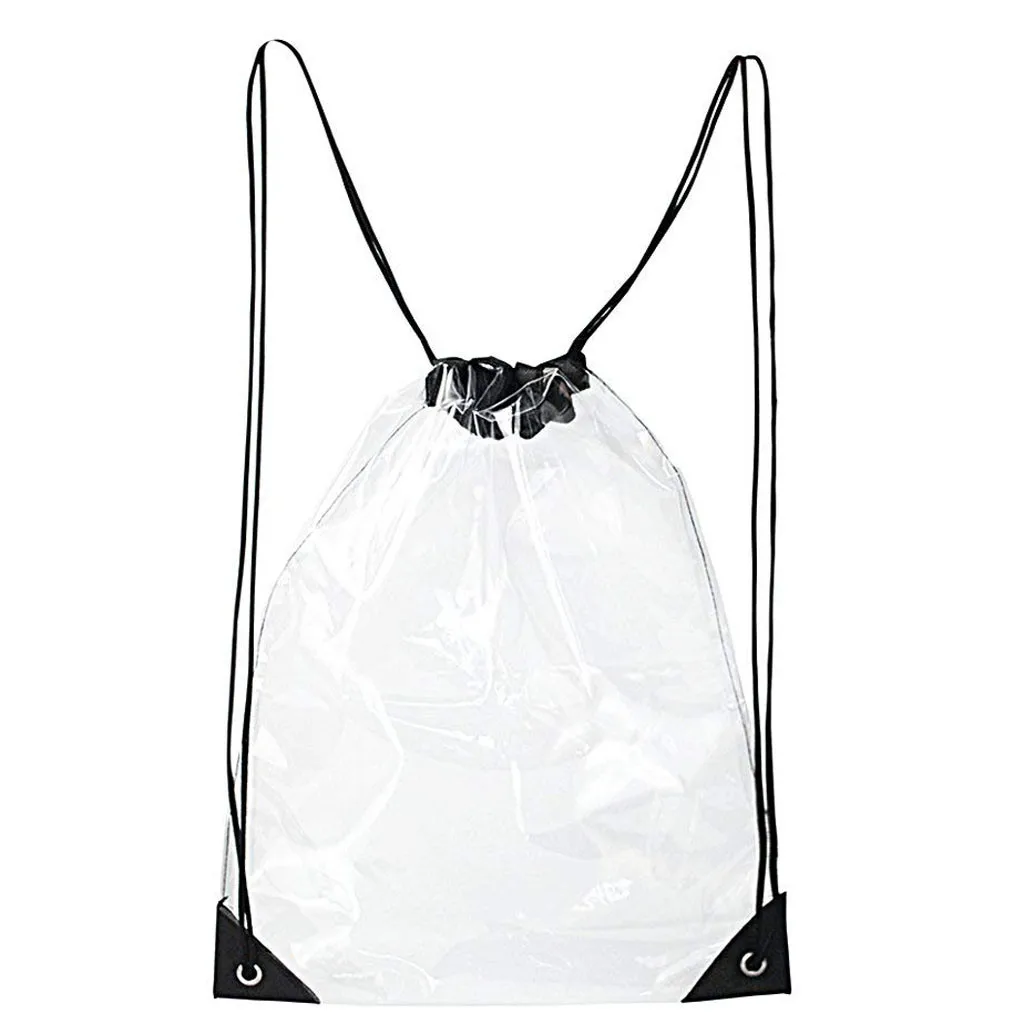Прозрачная завязка, сумка для женщин и мужчин, дорожная, на завязках, Пляжная, большая, водонепроницаемая, прозрачный пакет из ПВХ, мешок для Dos