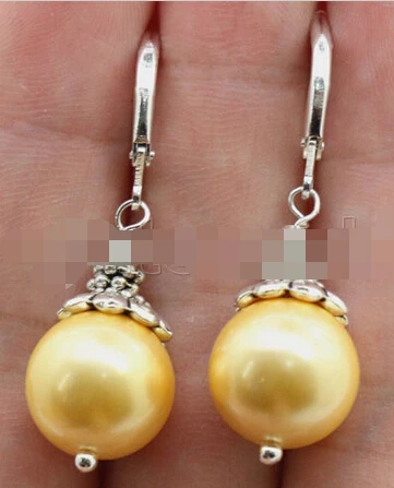 

hot sell new - wb003 Yellow Sea Shell Pearl hook Earrings