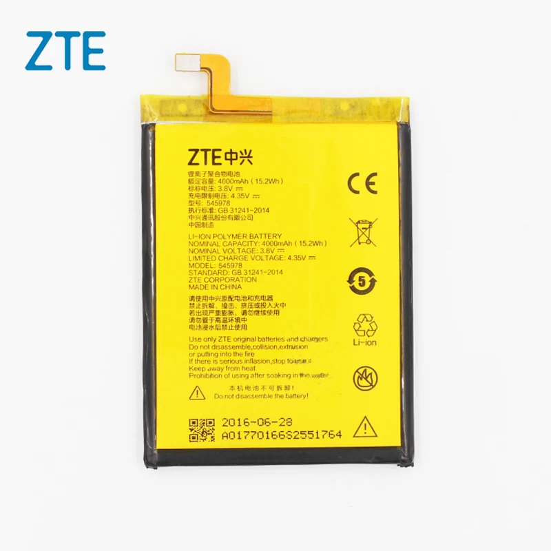 

Original ZTE 545978 phone battery For ZTE Blade BA601 A601 4000mAh