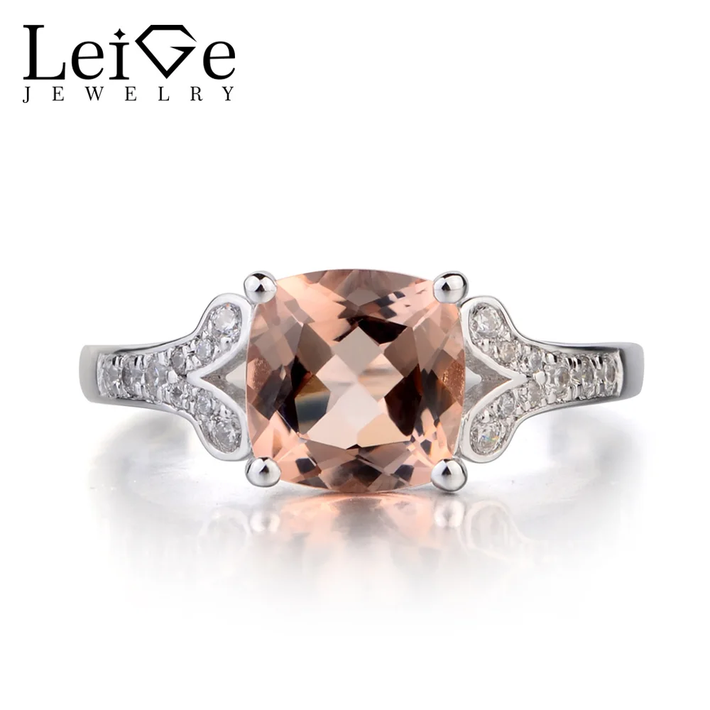 Украшения leige Твердые стерлингового серебра 925 морганитное кольцо розовый мелкий драгоценный камень Подушка обручальное кольцо Подарки дл... Украшения leige Твердые стерлингового серебра 925 морганитное кольцо розовый мелкий драгоценный камень Подушка обручальное кольцо Подарки дл...