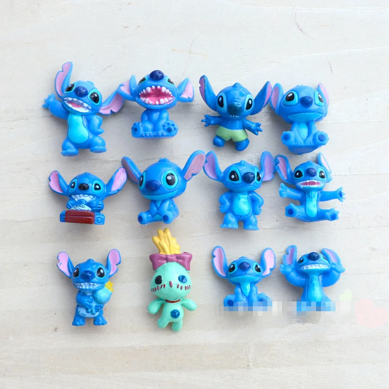 

48piece/lot 2-3cm Lilo&Stitch Action Figure Anime Decoration stitch and Scrump Collection Figurine Toy
