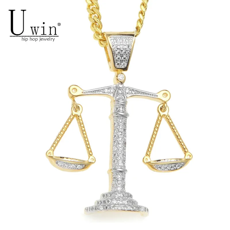 UWIN Iced Out Zircon Balance Libra 