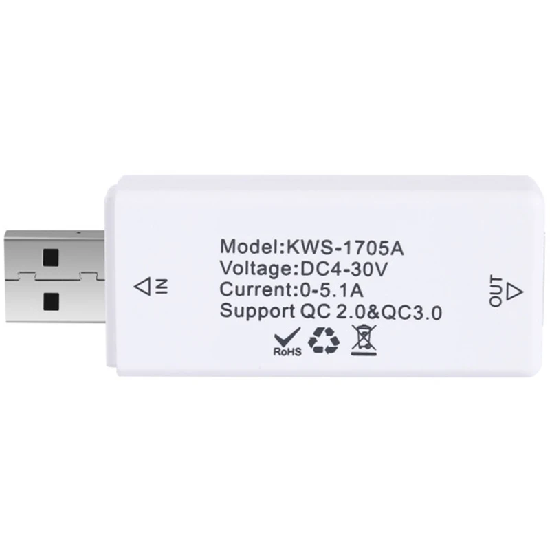 Для Kws-1705A мини Usb тестер тока Напряжение цифровой детектор Usb зарядки для мобильных устройств Зарядное устройство тестер метр ЖК-дисплей цифровой