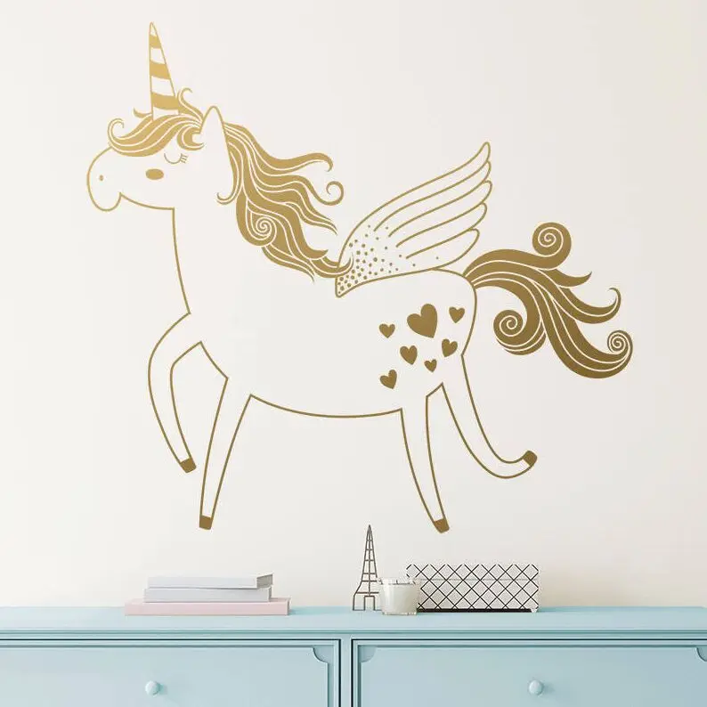 Unicorn-Wall-Decal-Cute-Animal-Wall-Art-Mural-Kids-Room-Decoration-Removable-Vinyl-Sticker-For-Wall