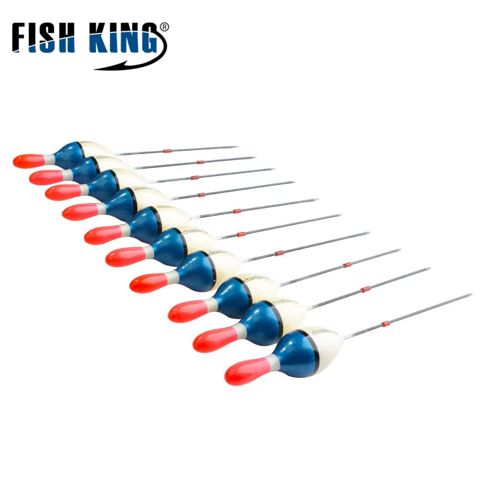 Buy FISH KING 10pcs/lot 5G 17cm Barguzinsky Fir Float Bobber Fishing Float For