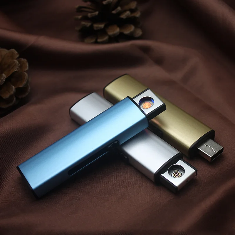 USB Electronic Lighter Flameless Windproof Rechargeable Cigarette