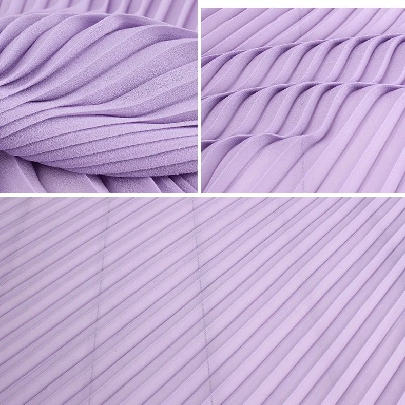 

New Fold Chiffon fabric 150*100cm Soft cloth for summer dress skirt material 100d thick Pearl Crinkle fabrics wedding DIY
