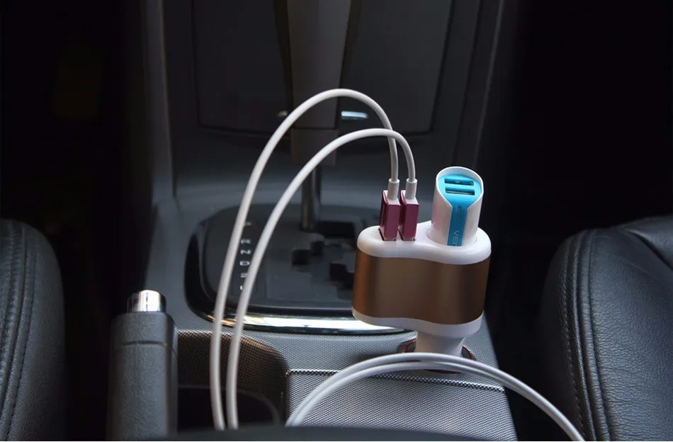 Автомобильное зарядное устройство Conkim, 5 В, 3,1 А, двойной USB порт, автомобильная сигаретная розетка, адаптер для мобильных телефонов, планшетов, ПК, gps навигация, 3 в 1
