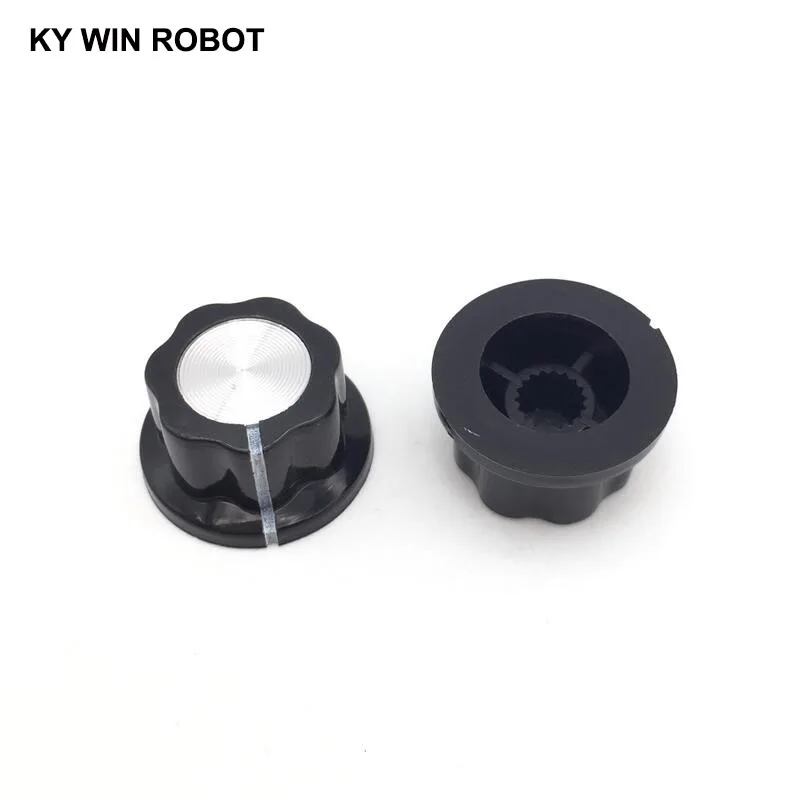 

10pcs/lot MF-A01 A01 Potentiometer Knob Cap Inner 6mm 20x12mm Rotary Switch Bakelite Knob for WHT118 WX050