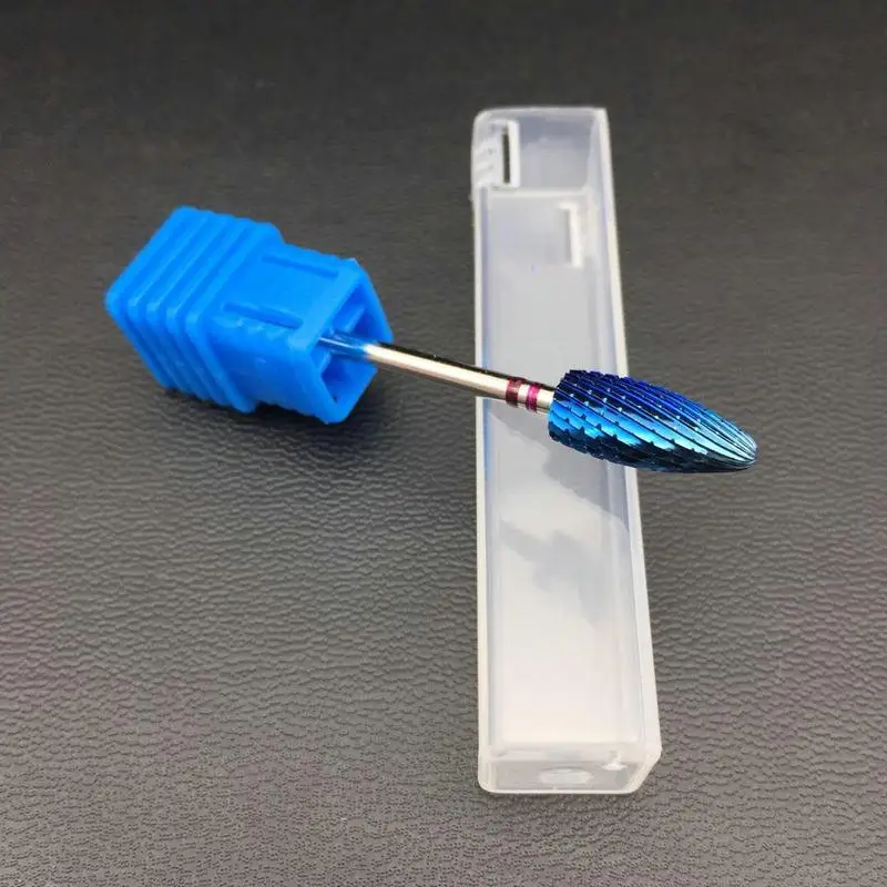 6 Тип синий Вольфрам карбида заусенцы Nano покрытие ногтей сверло Металл биты для маникюр сверла аксессуары для ногтей Mills - Цвет: Светло-зеленый