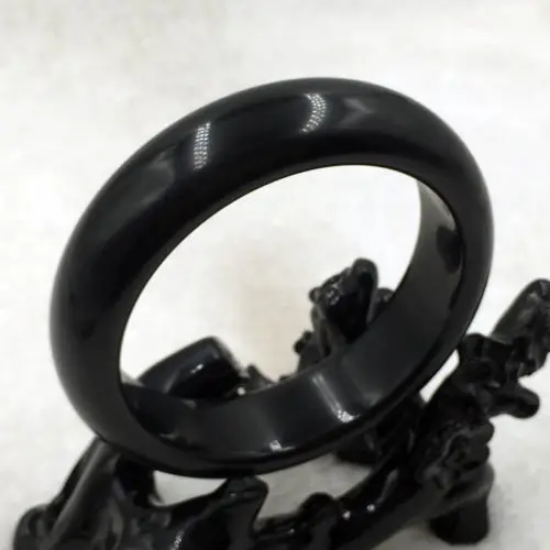 

Chinese 100% Natural Grade A Black Nephrite Jade Gems Bracelet Bangle 62mm AAA style Fine jewe Noble 100% Natural jade