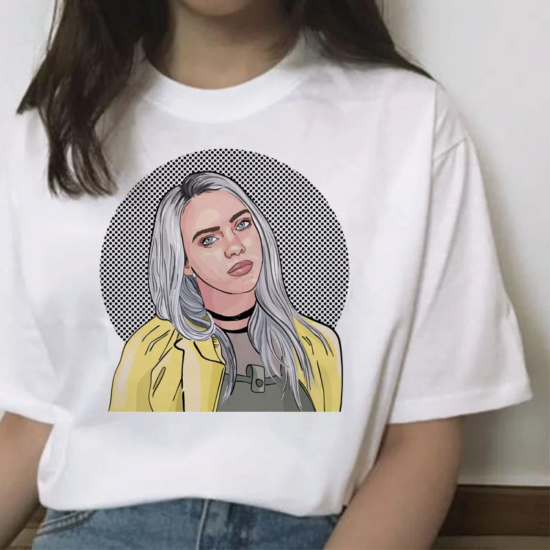 Billie eilish Футболка harajuku женская одежда femme tshir футболка s Повседневная футболка Летняя женская уличная одежда хип-хоп - Цвет: 5563