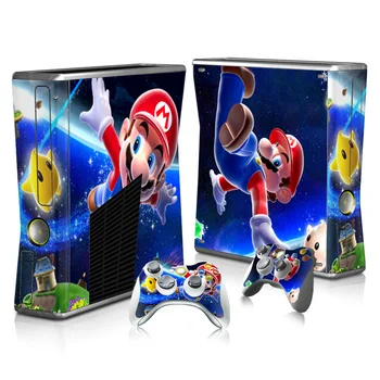 

For Super Mario Skin Sticker Decal For Xbox 360 Slim Console and Controllers Skins Stickers for Xbox360 Slim Vinyl