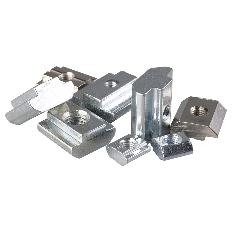 

2020 Aluminum Profile Slot for Kosse T Sliding Nut Block Square Nuts Zinc Coated Plate Aluminum For EU Standard sliding nut