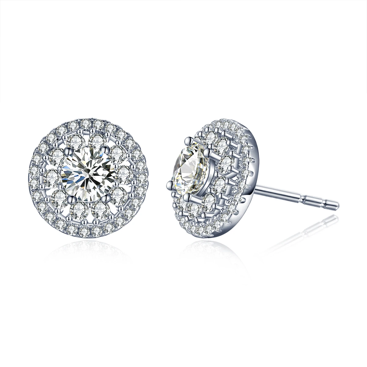 New Arrival 2019 Funny Earrings Round Shape AAA Cubic Zircon Silver Color Earing Women Minimalist Jewelry | Украшения и