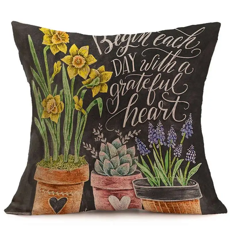  Happy christmas Soft Linen Pillow Case Cushion Cover Home Decor  pillow cover 45x45cm bed sofa decorative velvet #3o12#f (1)