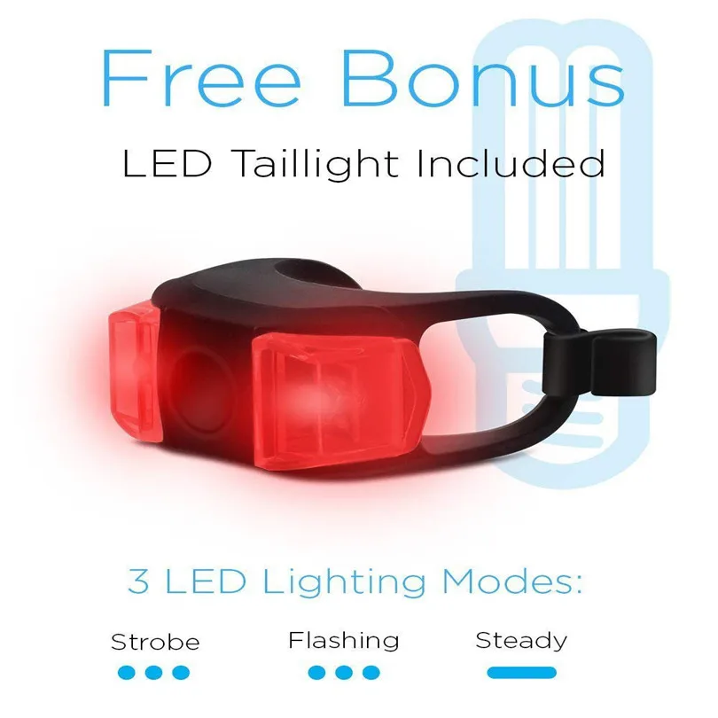 bicycle light set USB Rechargeable Front Headlight and USB Rechargeable Rear Tail Light kit for MTB road bike new A30