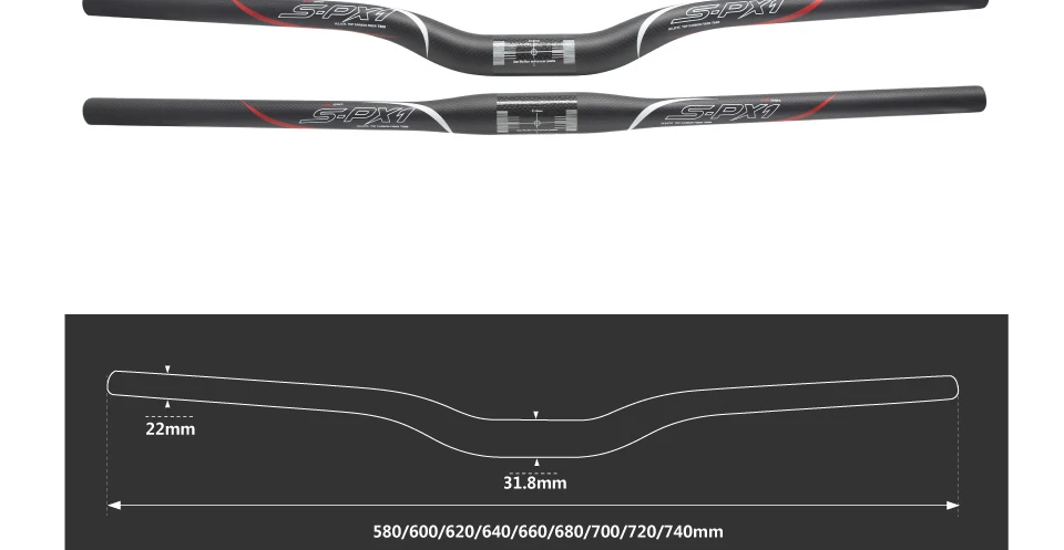 Ullicyc S-PX1 полный углеродный мотоциклетный Руль Горный бар плоский велосипедный спорт части велосипед аксессуары 3K bicicleta матовый CB734