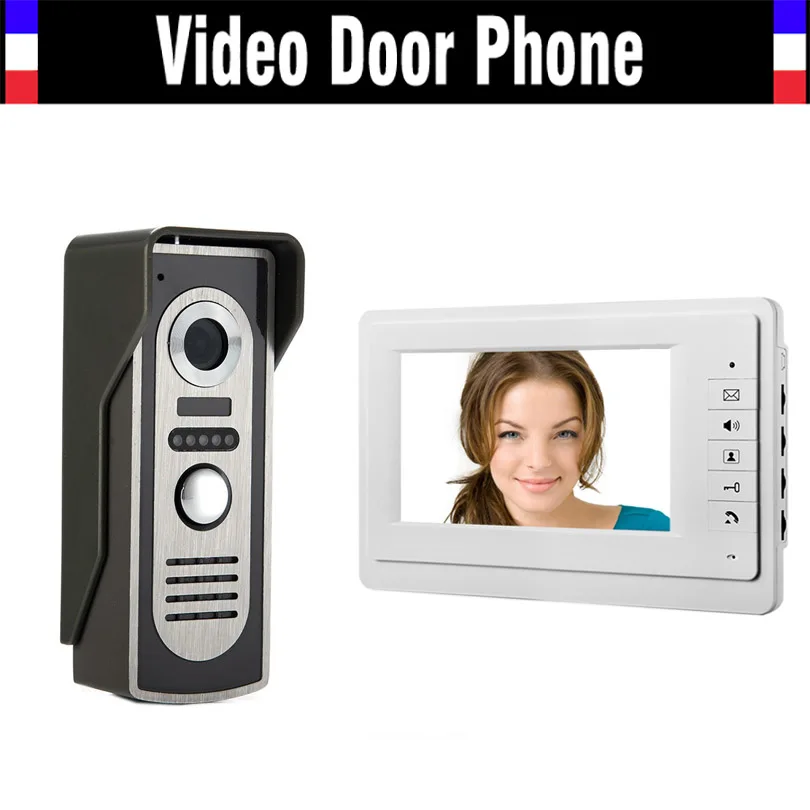 { Special Offer } 7 Monitor Video Doorbell Door Phone Intercom Kit Video Doorphone System Speakerphone IR Night Vision Camera