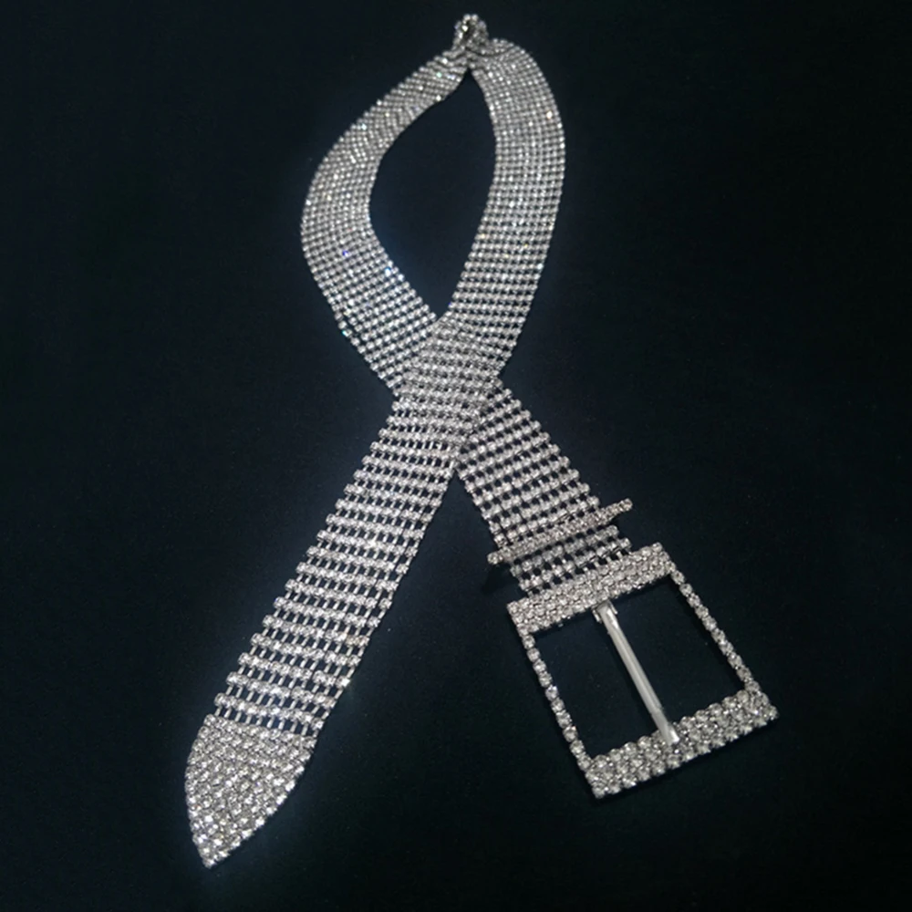 Горячая распродажа Женские 10 строк полные стразы блестящие поясные ...