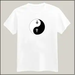 Harajuku Инь-Янь крест тай-чи Для женщин Футболка Последние рубашка Hipster Повседневное хлопок для большой футболка camiseta Прямая поставка bz205-106
