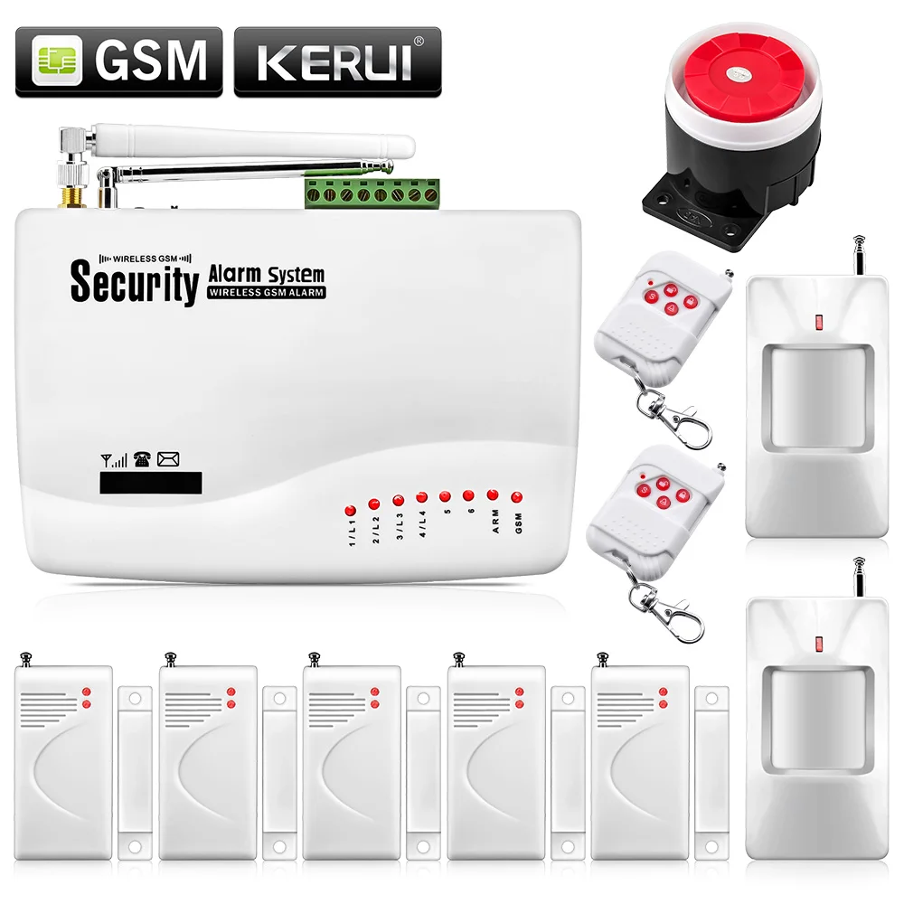 

Wireless GSM Alarm System For Home security System 850/900/1800/1900MHz Tri-band Dual Antenna Two Year Warranty