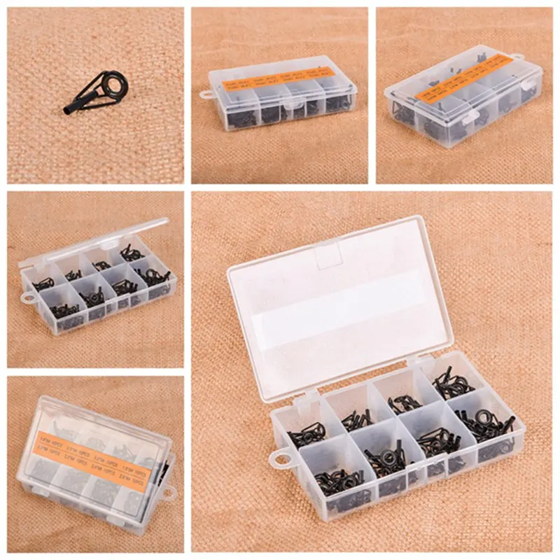 

80pcs/set Fishing Casting Spinning Rod Guide Set Stainless Steel and Ceramic Guide Hole Over Wire Loops Suit Fishing Top Rings