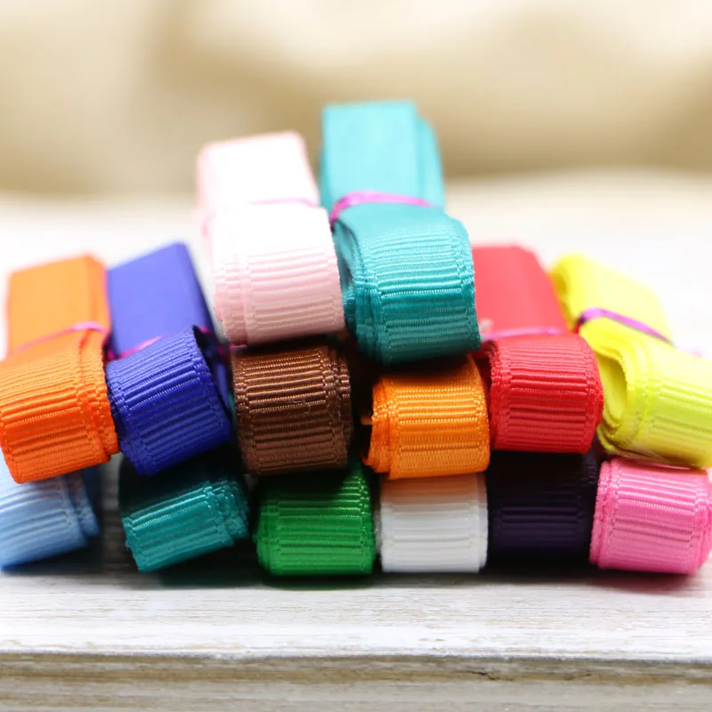 Mixed 12 Plain Colors Rib Belt Ribbon Set 1CM for DIY Handmade Jewelry Accessories Decoration ribbon decoration ribbon supplies