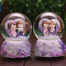 Музыкальная шкатулка, вращающиеся пары, подарки на день рождения, полимерное украшение для дома, рождественские подарки, подарок на день Святого Валентина