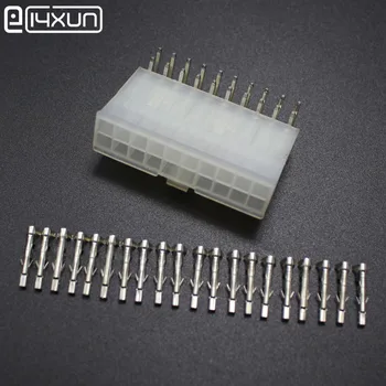 

10sets 5557 5569 20P Bend Pin Wire Terminals Electrical Connector 4.2mm 20Pin Right Angle Plug jack for Car Auto PC ATX