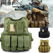 

LIXINLINAN 9 Colors Camouflage Hunting Vest CS Hunting Military Tactical Vest Wargame Body Molle Armor Outdoor Equipment