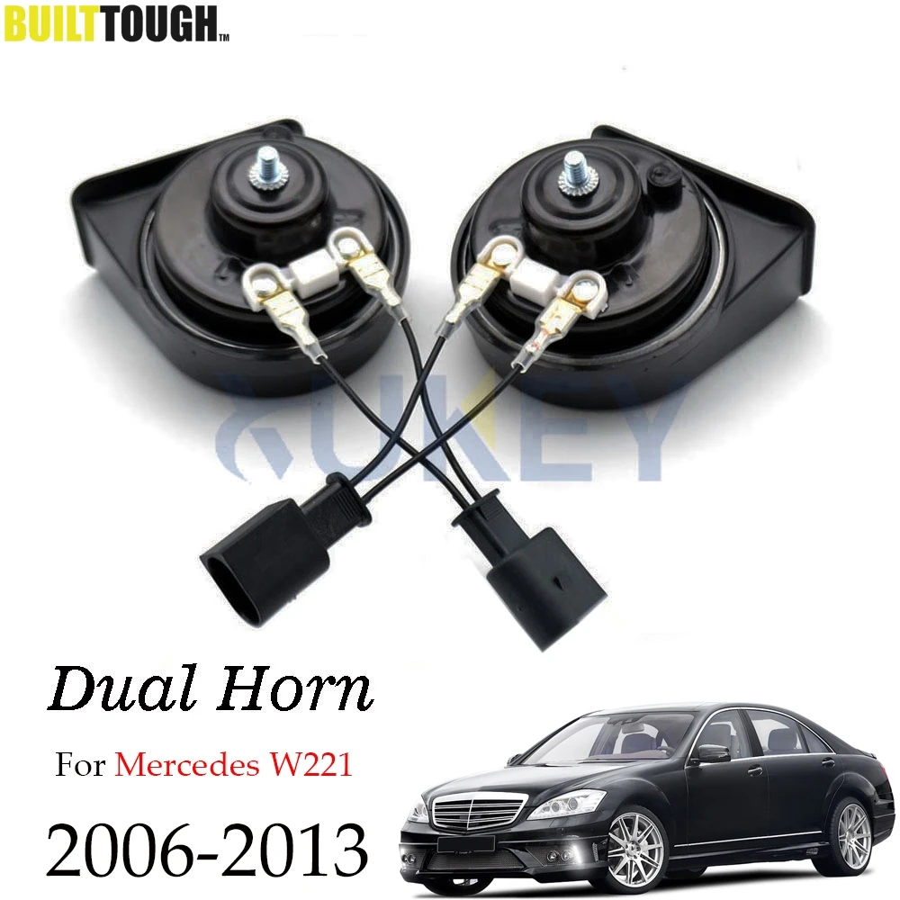 

12V Car Snail Horn Dual Pitch Waterproof Auto Horns For Mercedes Benz S280 S320 S400 S420 S450 S600 S63 S250 W221 2006-2013