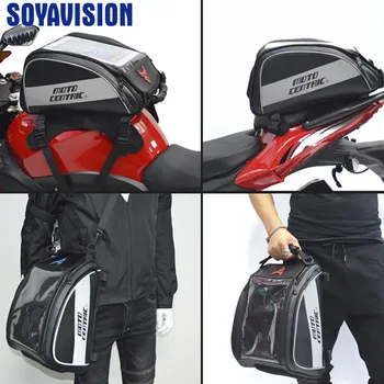

Motorcycle Touch Screen Tank Bag High Capacity Helmet Storage Bag Motocross Rider Backpack Rear Seat Bag Portable Handbag