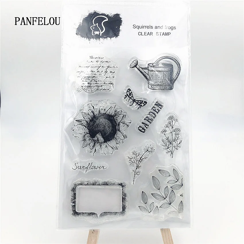 

PANFELOU Watering garden Transparent Clear Silicone Stamp/Seal for DIY scrapbooking/photo album Decorative clear stamp sheets
