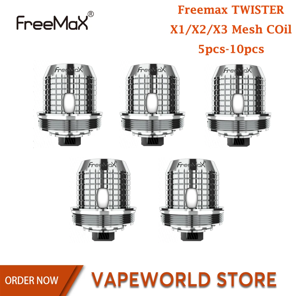 

5Pcs-10Pcs Original Freemax TWISTER Mesh Coil X1 0.15ohm X1 SS316 0.12ohm X2 0.2ohm X3 0.15 ohm Coils Core Head For TWISTER Kit