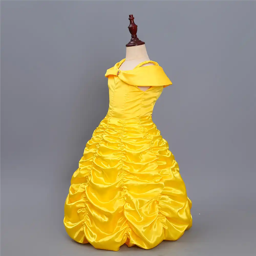 Beauty And The Beast Toddler Princess Belle Dress Up Girls Halloween Belle Costume Birthday Party Child Lush Kids Evening Gowns Aliexpress