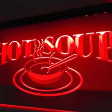 LB125-горячий суп Ресторан Кафе дисплей светодиодный неоновый свет вывеска домашний декор ремесла