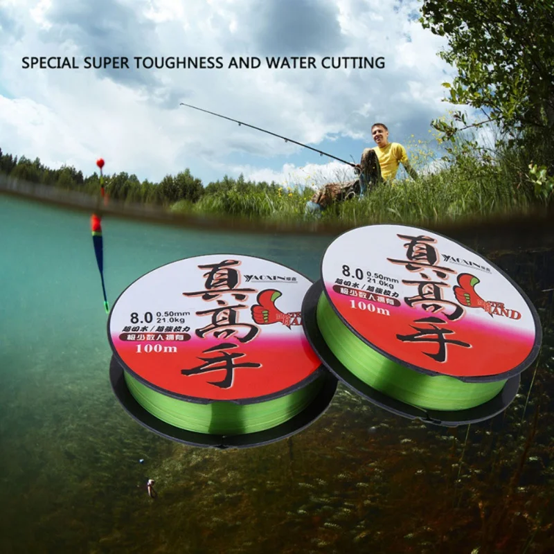 

100m Nylon Fishing Line 0.4#-8# Leader Wire Fishing Cord Accessories the Winter Rope Fly Fishing Lines