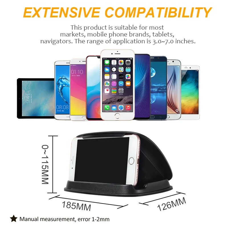 Ceny Uniwersalny klip Fold 3.0 do 7.0 cala telefon komórkowy uchwyt samochodowy telefon nawigacja GPS uchwyt na telefon do huawei