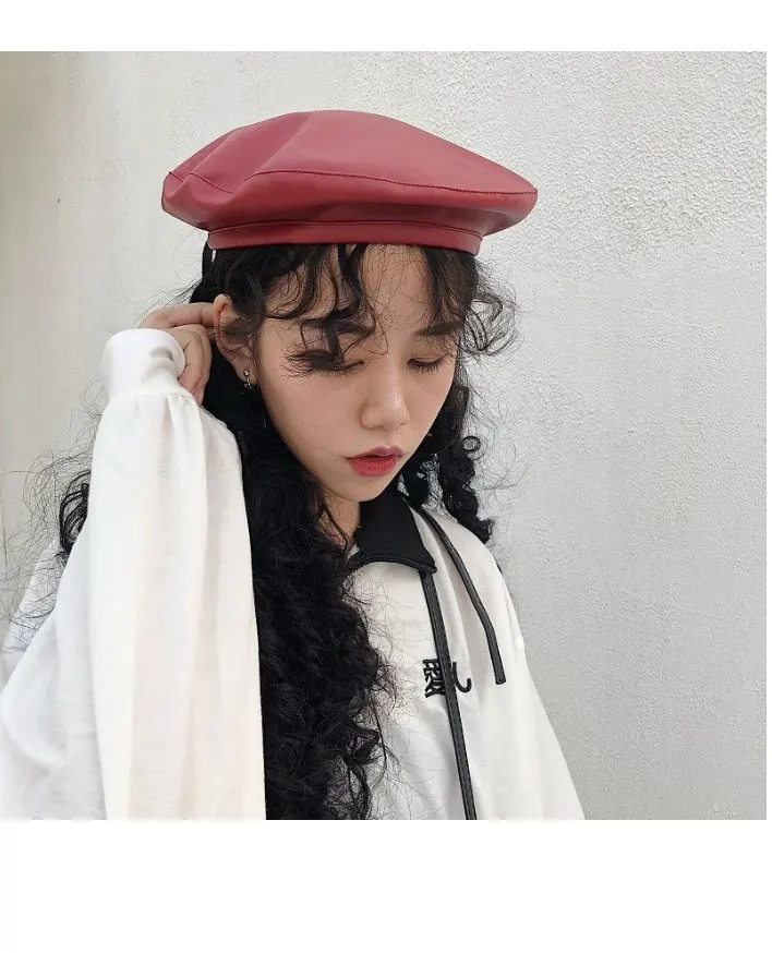 beret hats for women leather berets for women Autumn Winter beret women berets caps for women (13)