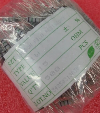 

1W 15R 1W 15OHM Carbon Film 5% 500pcs/LOT Free shipping