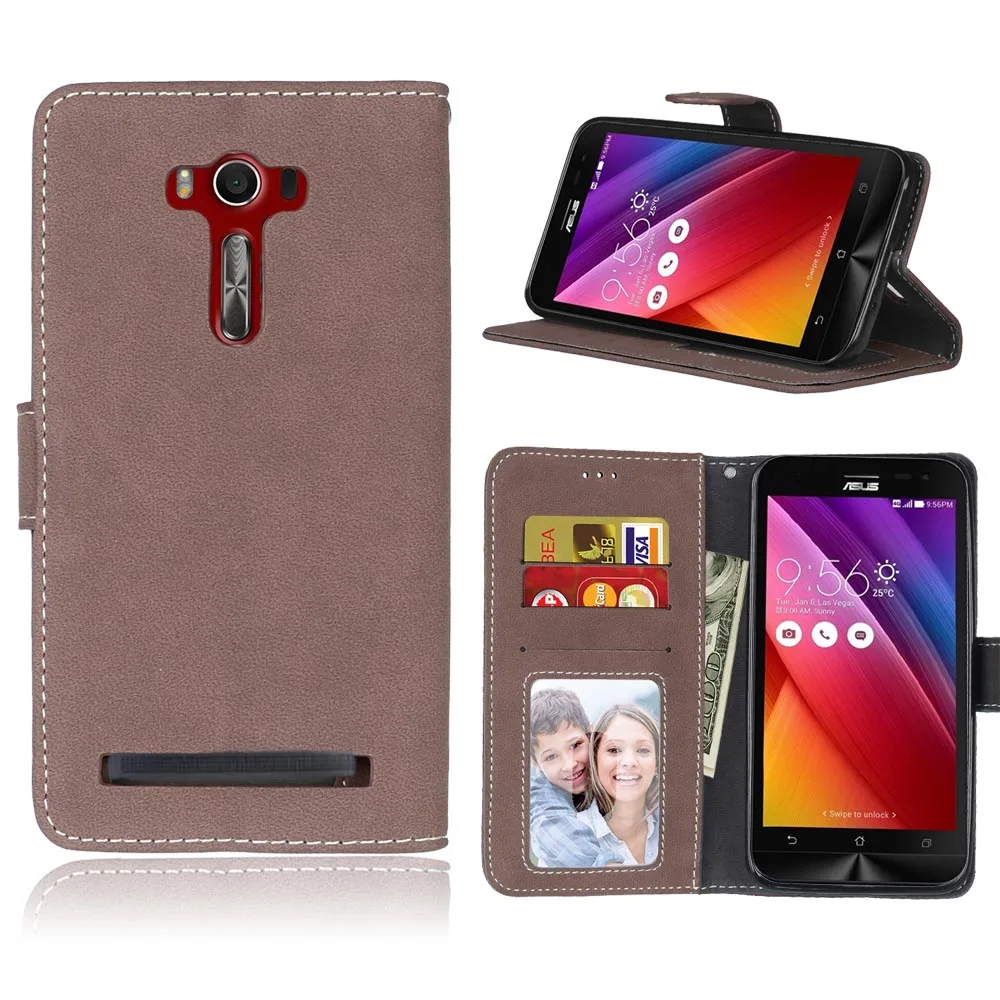

Flip Leather Case For ASUS Zenfone 2 Laser ZE550KL Cover Wallet Case with Card Holder Cover for ASUS ZE550KL Phone Cases Bag