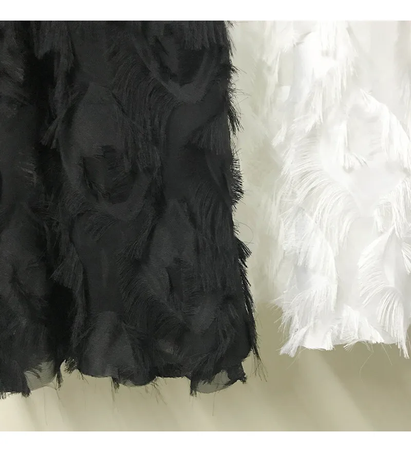 Новая весенняя летняя юбка из тюля с кисточками, Женская фатиновая юбка, Женская юбка-пачка, плиссированная юбка с аппликацией