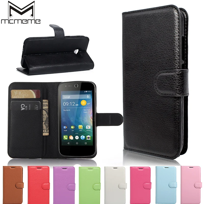 

MCMEME Luxury PU Leather Case For Acer Liquid Z330 M330 Case Cover For Acer Liquid Z320 Flip Wallet Case Original Back Cover Bag