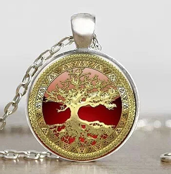 Американский фильм золотое дерево кабошон мужская модель подвеска из латуни и