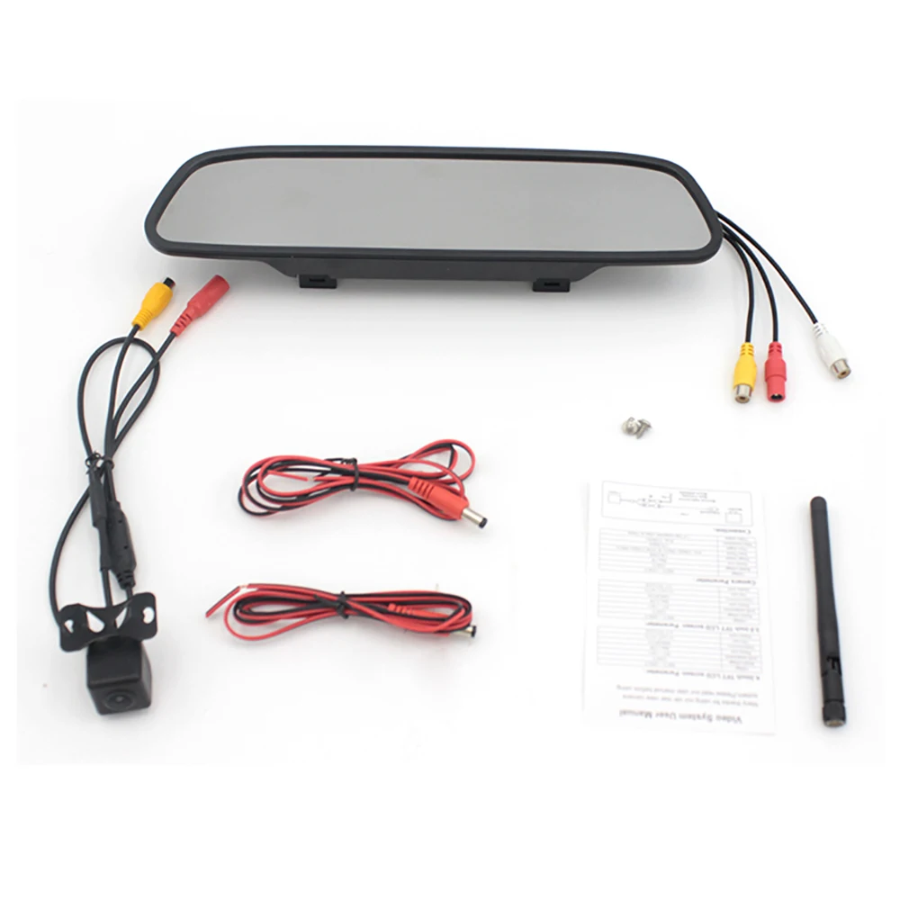 ANLUD Car Rearview Mirror Monitor Auto Parking System Night Vision Backup Reverse Camera CMOS Car Rear View wireless Camera (9)