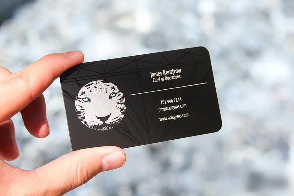 Персональная черная Золотая визитная карточка пустотелая нержавеющая сталь карта металлическая членская карта Визитная карточка из нержавеющей стали