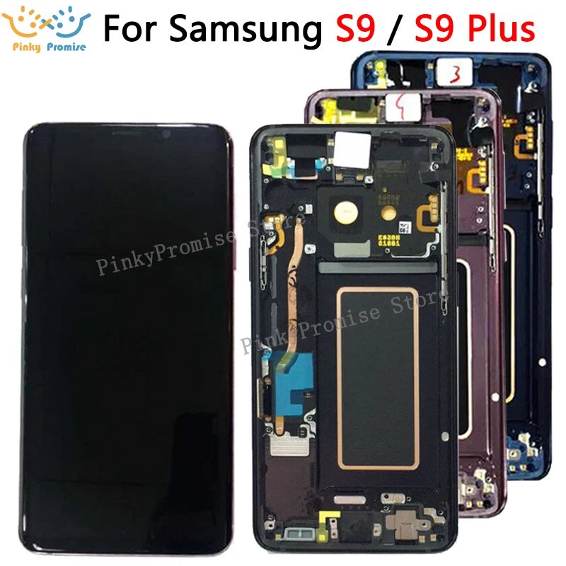 

Super AMOLED LCD 5.8" For Samsung S9 LCD Display Touch Screen Digitizer Assembly For 6.2" Samsung S9 Plus lcd G965 With Frame