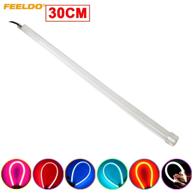 

FEELDO 20Pcs 30cm DRL Flexible Soft Tears LED Tube Strip Daytime Running Light Car Headlight Turn Signal Light #FD-4769